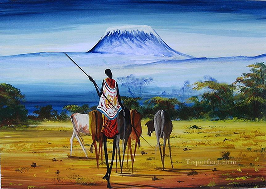 Kilimandjaro Ahead de l’Afrique Peintures à l'huile